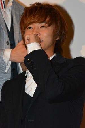 白石隼也、映画『仮面ライダー×仮面ライダー 鎧武＆ウィザード 天下分け目の戦国MOVIE大合戦』初日舞台挨拶にて