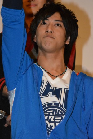 佐野岳、映画『仮面ライダー×仮面ライダー 鎧武＆ウィザード 天下分け目の戦国MOVIE大合戦』初日舞台挨拶にて