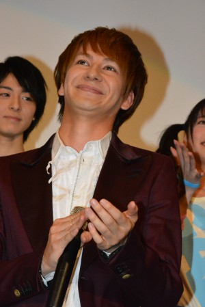 JOY、映画『仮面ライダー×仮面ライダー 鎧武＆ウィザード 天下分け目の戦国MOVIE大合戦』初日舞台挨拶にて