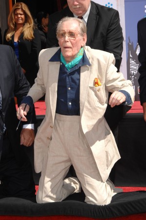 2011年4月に行われた、「ハリウッド・ウォーク・オブ・フェーム」セレモニー時のピーター・オトゥール