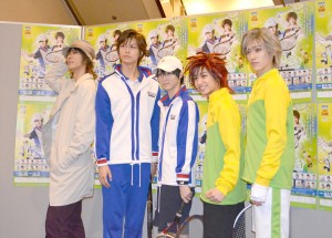 ミュージカル『テニスの王子様』左から、君沢ユウキ、多和田秀弥、小越勇輝、松岡広大、安西慎太郎