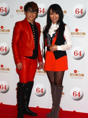 紅白歌合戦のリハーサルに出席した.M.Revolution・西川貴教と水樹奈々