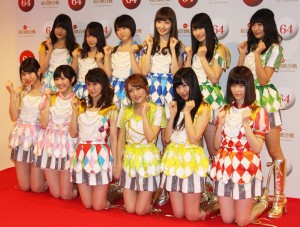 紅白歌合戦のリハーサルに出席したAKB48