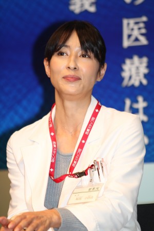 水野美紀、『チーム・バチスタ4 螺鈿迷宮』製作発表にて