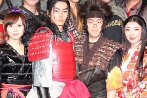 比嘉愛未、松坂桃李、中村勘九郎  真矢みき、舞台『真田十勇士』囲み取材にて