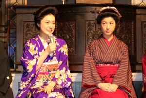 仲間由紀恵、吉高由里子、『花子とアン』スタジオ取材会にて