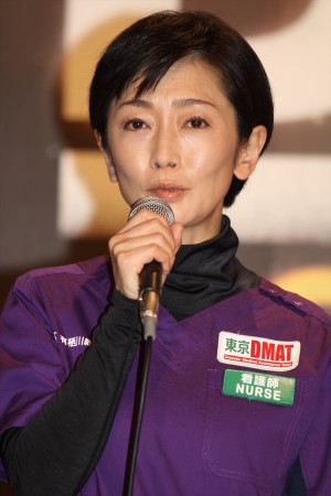麻生祐未、『Dr.DMAT』制作発表会見にて