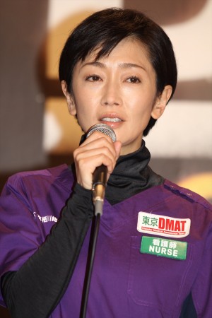 麻生祐未、『Dr.DMAT』制作発表会見にて
