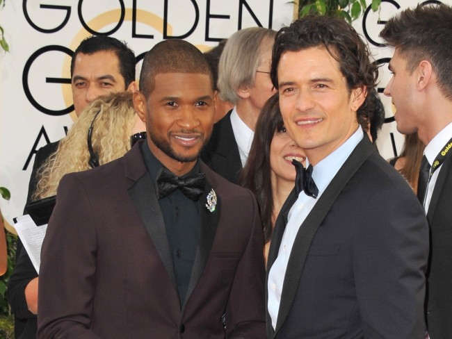 第71回ゴールデン・グローブ賞20140112、71st Golden Globes Awards、Usher, Orlando Bloom