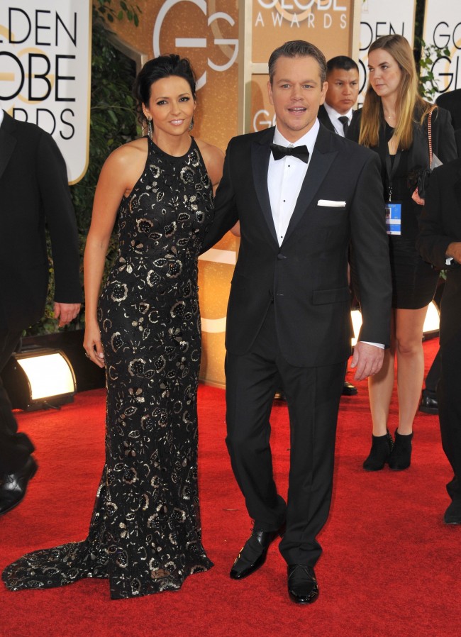 第71回ゴールデン・グローブ賞20140112、71st Golden Globes Awards、Luciana Barroso, Matt Damon