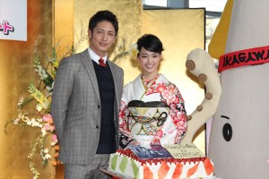 玉木宏、剛力彩芽、『私の嫌いな探偵』制作発表記者会見にて