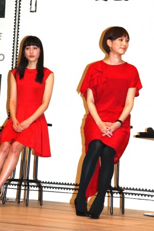 中村ゆりか、本田翼、『ニシノユキヒコの恋と冒険』完成報告会見にて