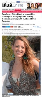 Mail Onineに掲載された、”幸せすっぴん”のブレイク・ライヴリー