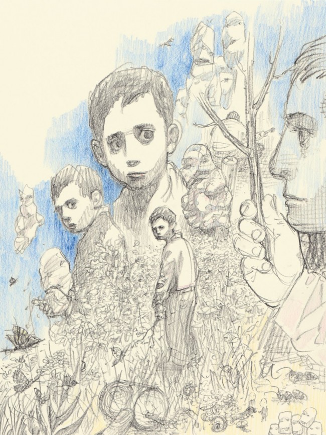 井上氏が描いたガウディの少年時代 <トネット>