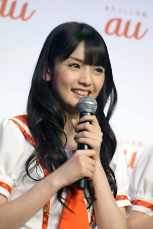 「au発表会2014 Spring」に出席した、モーニング娘。