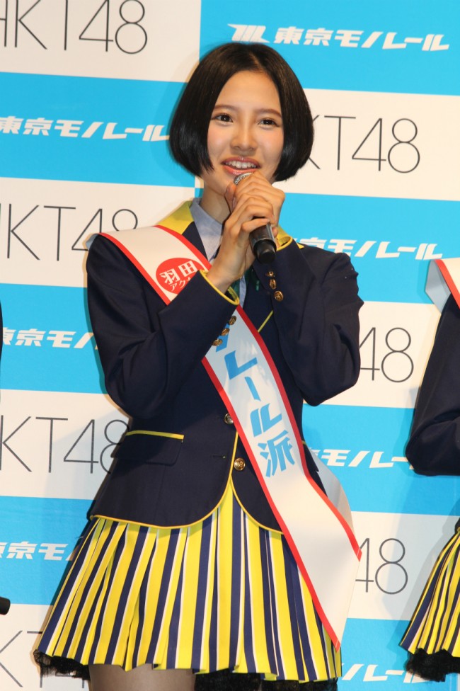 兒玉遥、HKT48モノレール派宣言プレス発表会にて