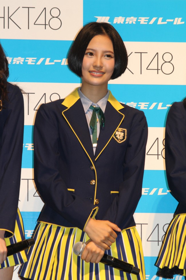 兒玉遥、HKT48モノレール派宣言プレス発表会にて