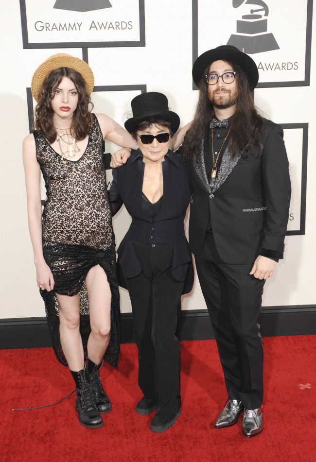 Charlotte Kemp Muhl、 Yoko Ono、Sean Lennon、The 56th Annual Grammy Awards、第56回グラミー賞　2014年1月26日