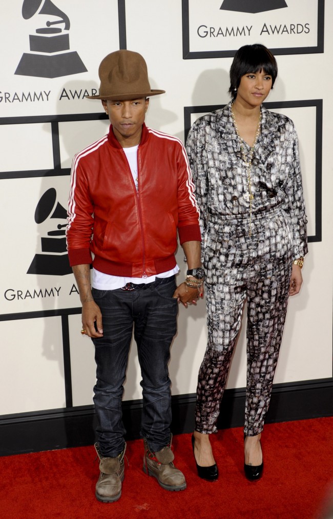 Pharrell Williams、Helen Lasichanh、The 56th Annual Grammy Awards、第56回グラミー賞　2014年1月26日