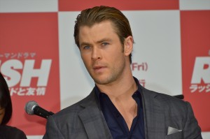 『ラッシュ／プライドと友情』来日記者会見に登壇したクリス・ヘムズワース