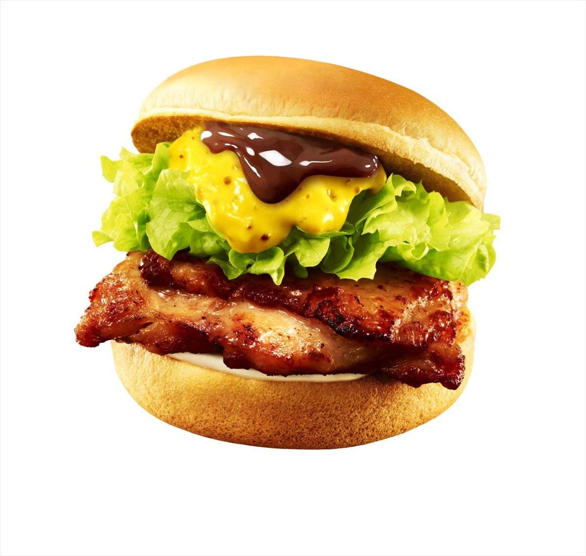「チョコ&ハニーマスタードグリルチキンバーガー」