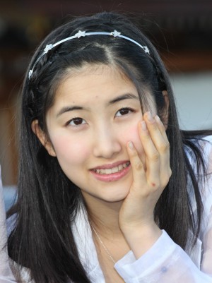 増上寺で新曲ヒット祈願を行ったモーニング娘。’14・佐藤優樹