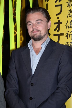 東京証券取引所で行われた『ウルフ・オブ・ウォールストリート』記者会見に登壇したレオナルド・ディカプリオ