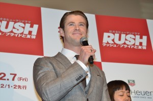 『ラッシュ／プライドと友情』ジャパンプレミアに登壇したクリス・ヘムズワース