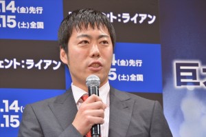 上原浩治選手、『エージェント：ライアン』公開記念イベントに登場