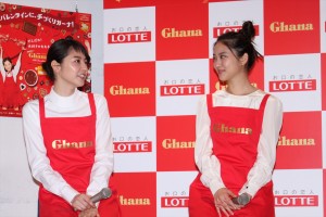 長澤まさみ、武井咲、「手づくりガーナ応援ステーション」オープニングイベントにて