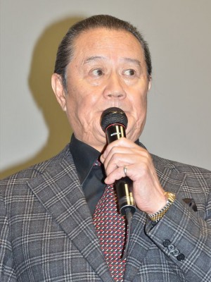 映画『地球防衛未亡人』の舞台挨拶に出席した森次晃嗣