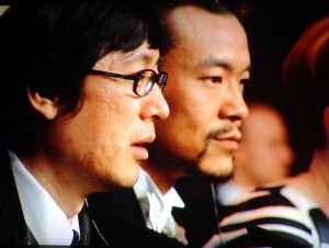 記者会見に出席した『Black Coal，Thin Ice』のジャオ・イーナン監督とリャオ・ファン　