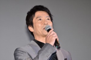 映画『猫侍』完成披露試写会に登壇した出演者たち