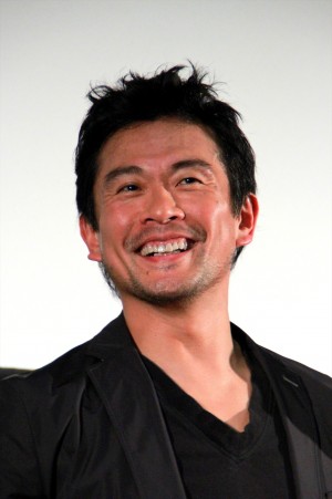 『家路』完成披露プレミア上映会に登壇した面々。