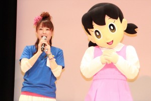 かかずゆみ（しずかちゃん声優）『映画ドラえもん 新・のび太の大魔境 ～ペコと5人の探検隊～』完成披露試写会に登場