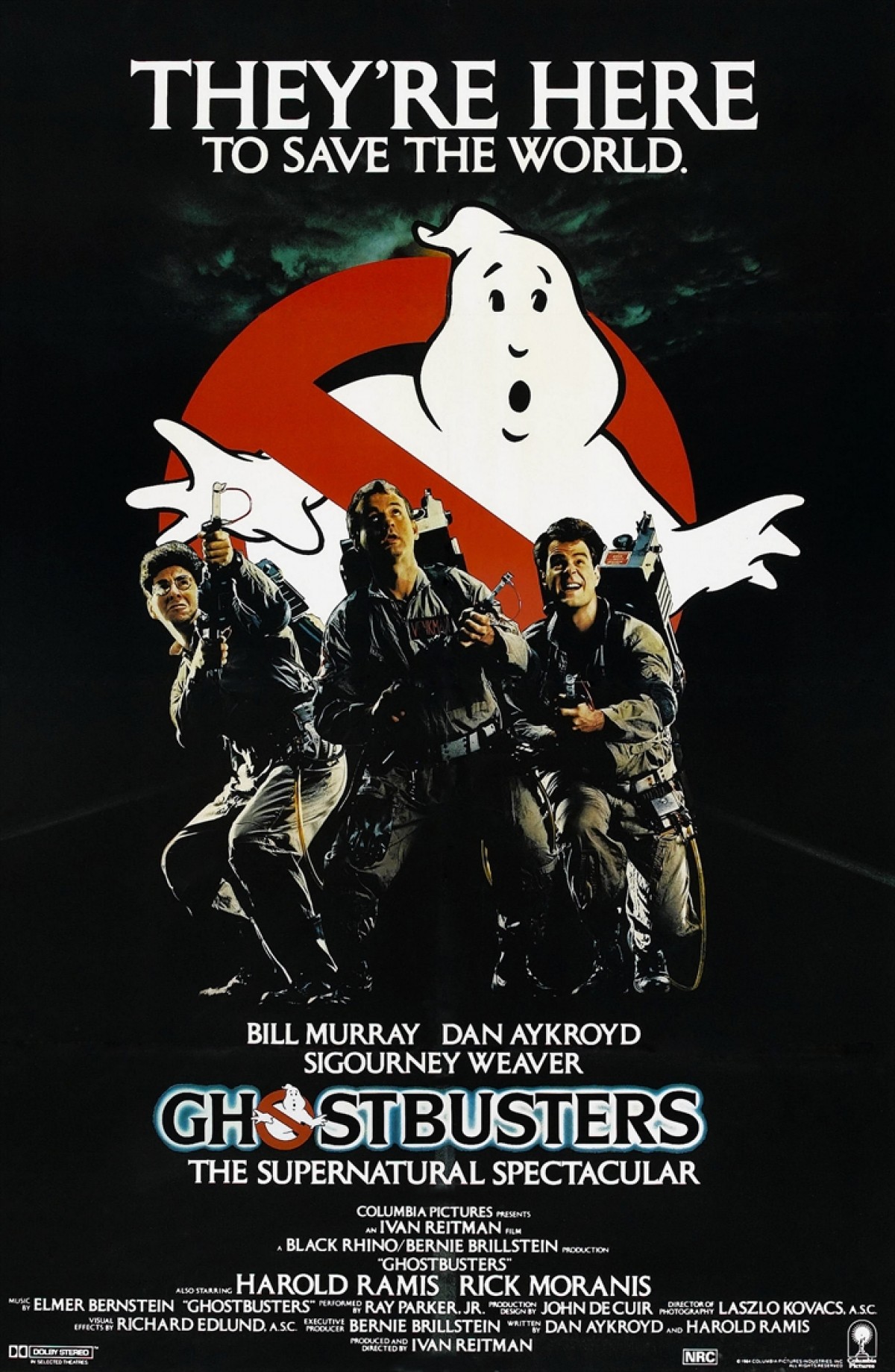 『ゴーストバスターズ』シリーズ第3弾の企画ではオリジナル・キャスト3人が揃うはずだった。(※『ゴーストバスターズ』オリジナルポスター)