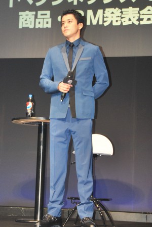 小栗旬、「新ペプシネックス ゼロ」商品＆CM発表会にて