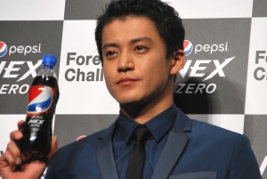 小栗旬、「新ペプシネックス ゼロ」商品＆CM発表会にて