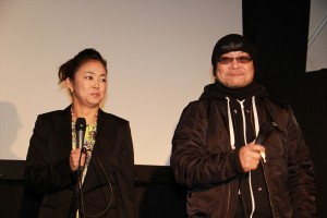中島知子と森岡利行監督、映画『ハダカの美奈子』（R18版）トークイベントにて　