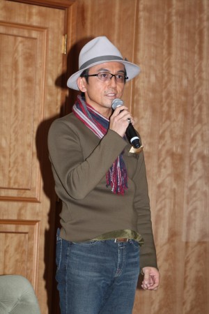 桐本琢也、『聖闘士星矢　LEGEND of SANCTUARY』キャスト発表会見にて　