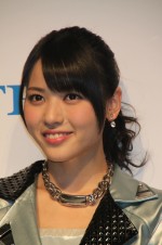 矢島舞美、TBS春の改編説明会＆2014BS‐TBSキャンペーンアイドル記者発表会にて