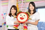 長野美郷、小野彩香、『めざましテレビ』新お天気キャスター発表会見にて