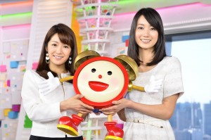 長野美郷、小野彩香、『めざましテレビ』新お天気キャスター発表会見にて
