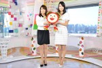 長野美郷、小野彩香、『めざましテレビ』新お天気キャスター発表会見にて