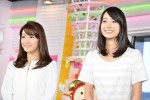 長野美郷、小野彩香、『めざましテレビ』新お天気キャスター発表会見にて