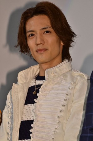 映画『平成ライダー対昭和ライダー 仮面ライダー大戦 feat.スーパー戦隊』の完成披露試写会に出席した半田健人