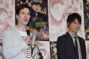 映画『名探偵コナン 異次元の狙撃手』公開アフレコの様子。