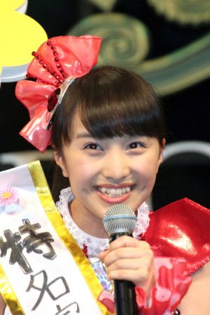 『悪夢ちゃん The 夢ovie』完成披露舞台挨拶に登場した、百田夏菜子（ももいろクローバーZ）