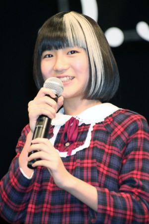 『悪夢ちゃん The 夢ovie』完成披露舞台挨拶に登場した、木村真那月