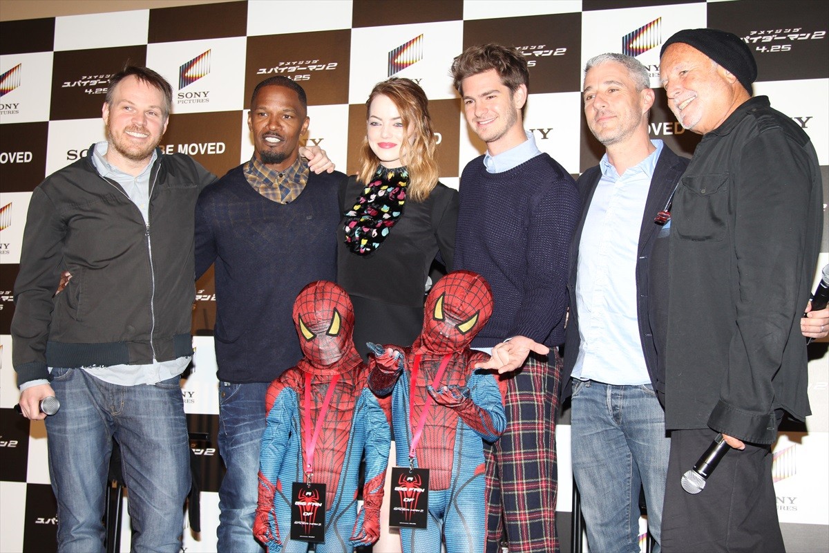 『アメイジング・スパイダーマン2』来日会見　暴れん坊のキャスト陣に中村獅童も困惑